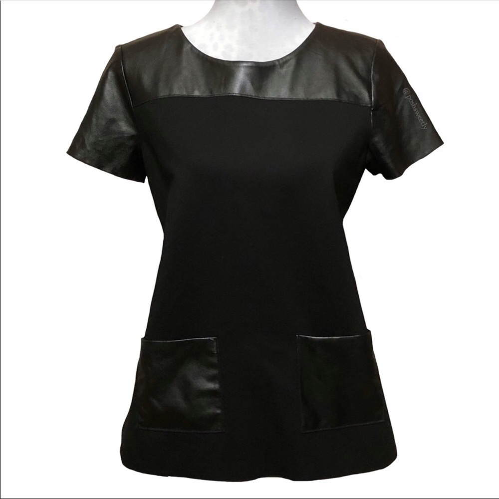 Ann Taylor Leather Trimmed Tunic - Picture 1 of 2